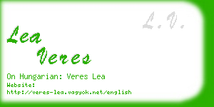 lea veres business card